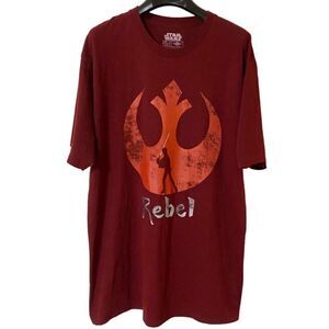 Star Wars Men’s Dark Red Luke Skywalker Jedi Rebel Shirt Sz XL